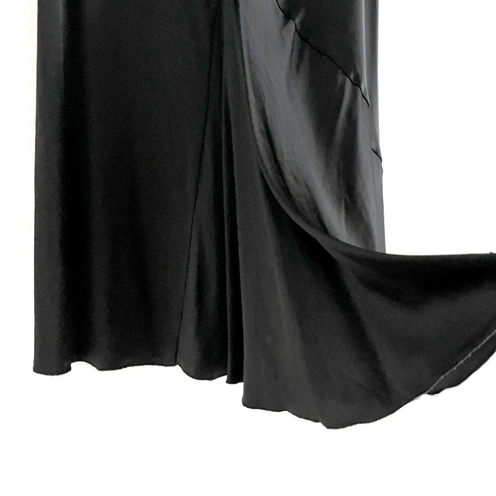Zara Limited Edition Long Satin Effect Skirt in Black - Picture 9 of 16